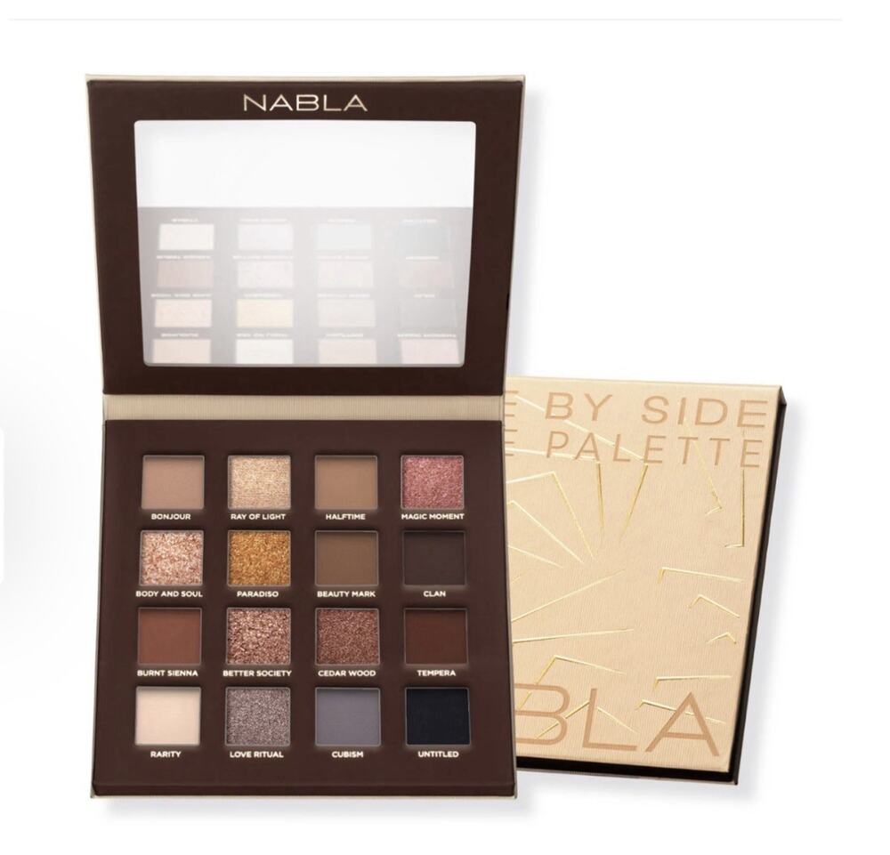 NABLA Side By Side Nude Eyeshadow Palette 16 Shades Neutrals Matte Shimmer NIB